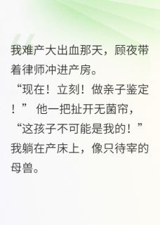 孩子刚出生就被带去了做亲子鉴定是什么小说顾夜陆沉林薇全本免费阅读
