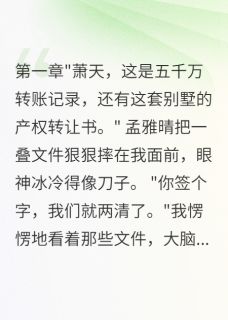 妻子出轨怀孕八个月我夺回八千万主角是孟雅晴萧天林诗雨小说百度云全文完整版阅读