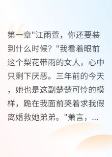 抖音江雨萱林志成萧言小说叫什么名字