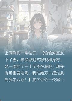 茜茜顾森是哪部小说的主角 舍友对我下了蛊全文无弹窗