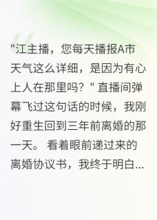 (抖音)前夫播了1095天我的城市天气 主角苏晚江寒林雅