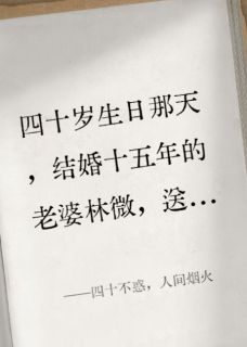 孑然1983写的小说四十不惑，人间烟火乐乐林微陈阳全文阅读